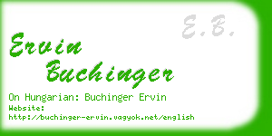 ervin buchinger business card